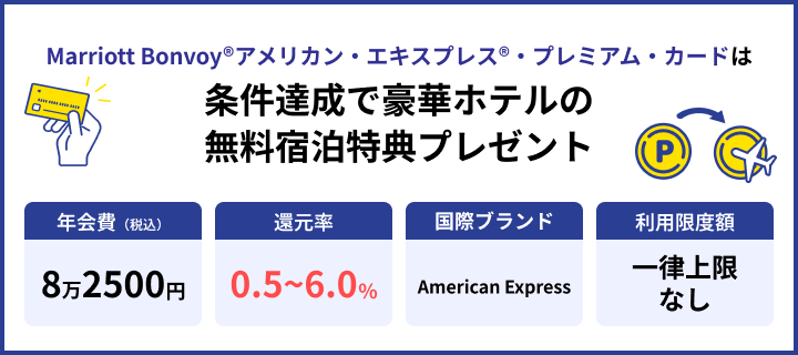 Marriott Bonvoy®アメリカン·エキスプレス®・プレミアム·カード