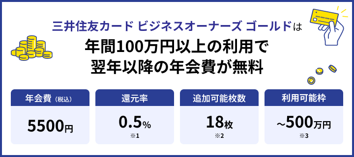 三井住友カード ビジネスオーナーズ ゴールド