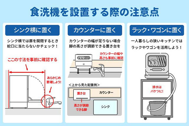 食洗機の選び方を家電ライターが解説！工事不要のタンク式と分岐水洗式 