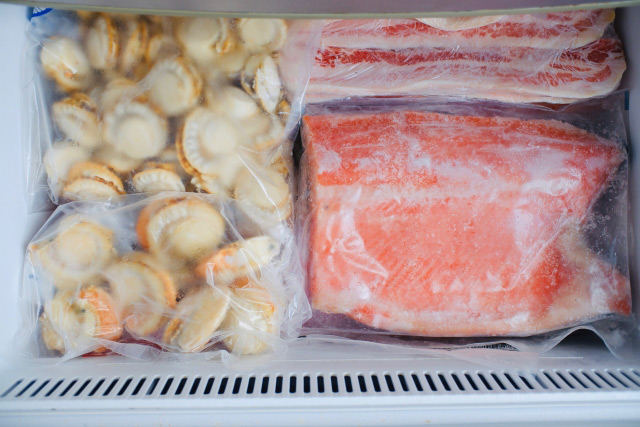 冷凍庫内の食品画像