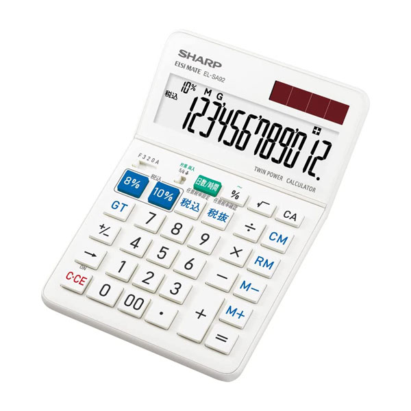 シャープ｜実務電卓(軽減税率対応モデル) EL-SA92-X