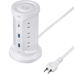 サンワサプライ｜USB充電機能付きタワー型タップ TAP-B112C1A2