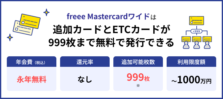 freee Mastercardワイドの特徴