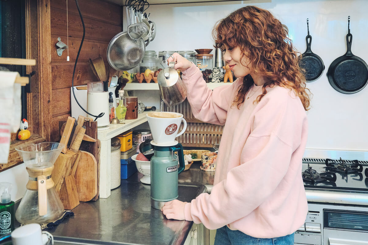 毎朝コーヒーを淹れるのがYURIEさん