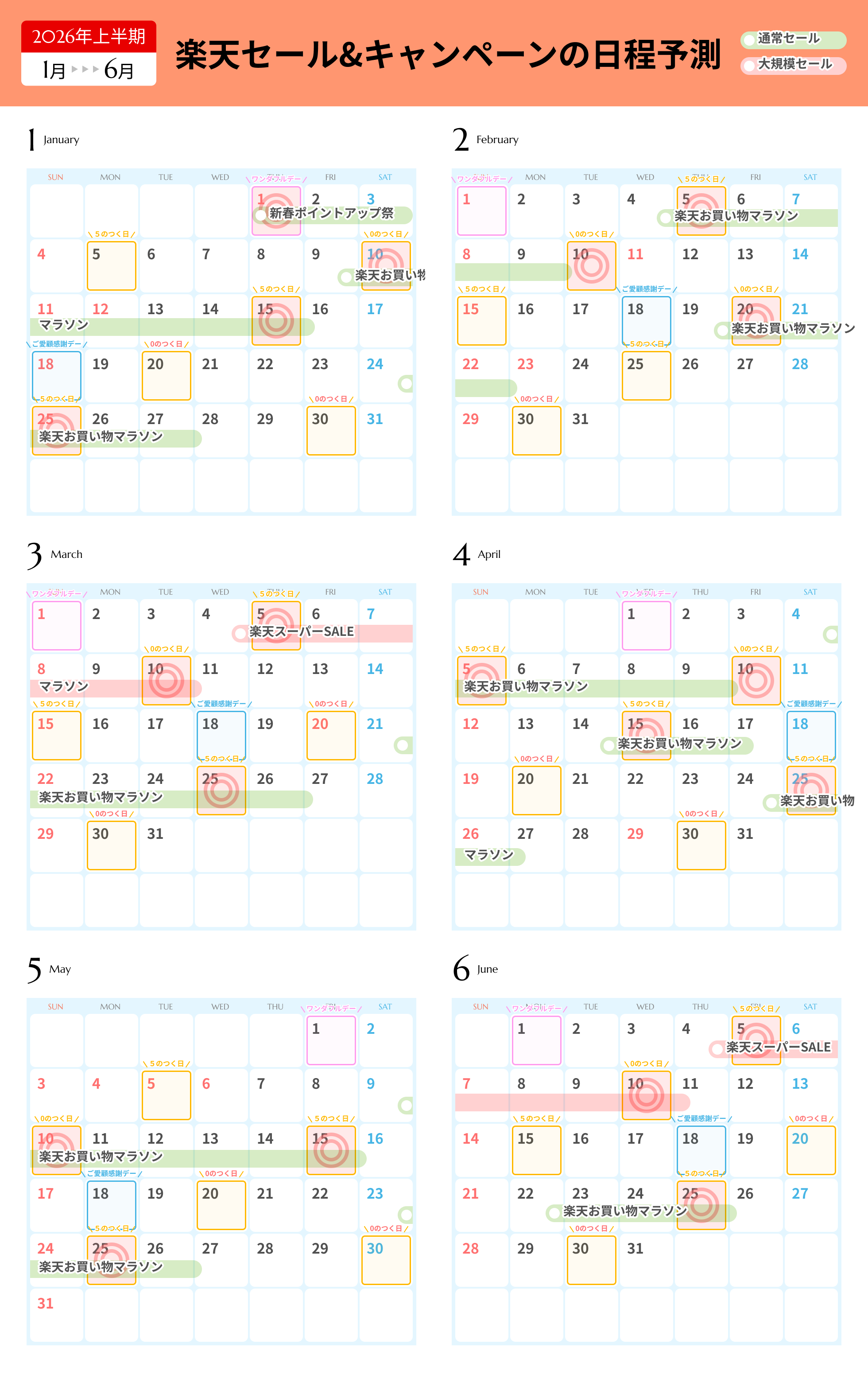 2026年お得な日予想カレンダー