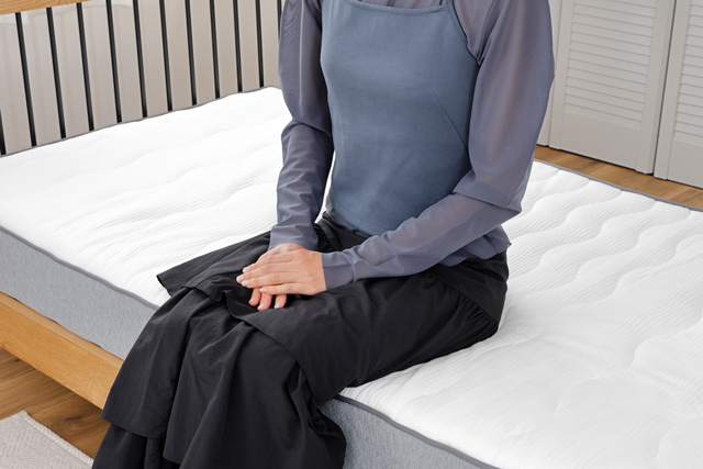 端の部分も押し戻す力が強く、へたりにくい