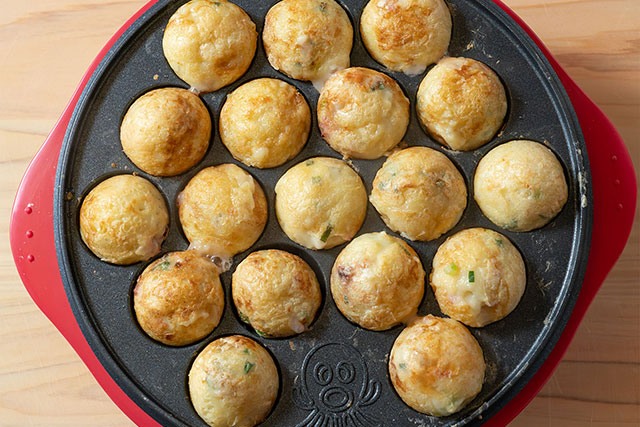 焼き上がったたこ焼き