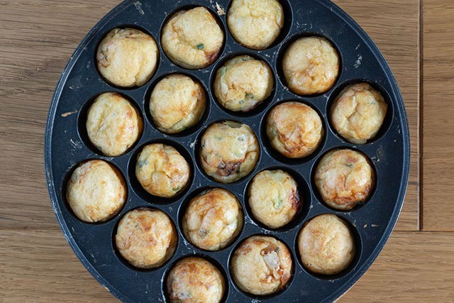 焼き上がったたこ焼き