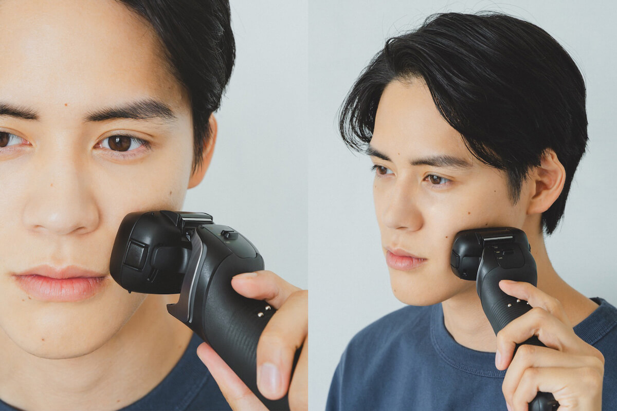 上手に剃るポイント1｜直角に刃を軽く当てる