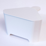 山崎実業|浮かせる フタ付き三角コーナー アクア