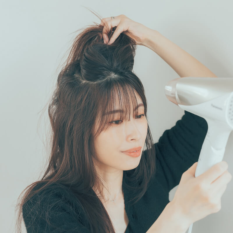 2 頭頂部のボリュームをつくる