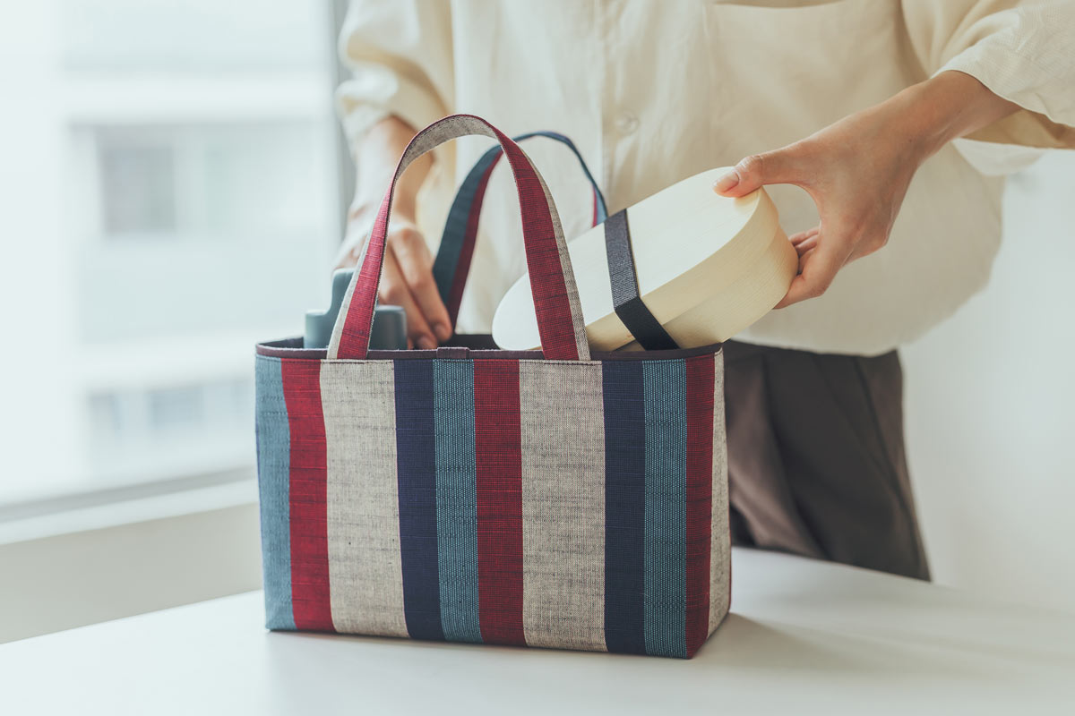 【会津木綿手づくり工房MON&MARI】会津木綿ミニトートバッグセット