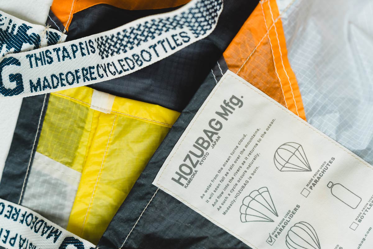 パラグライダーの希少部分で仕立てた特別仕様も