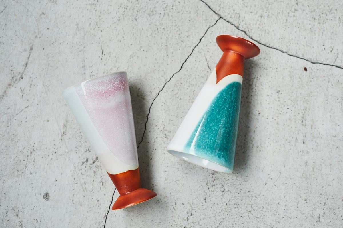 【山口萩焼ヤマトズギャラリー】萩焼ペアタンブラーA