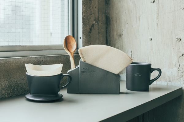 icci／瓦のドリッパーセット – M、瓦のコーヒーフィルタースタンド