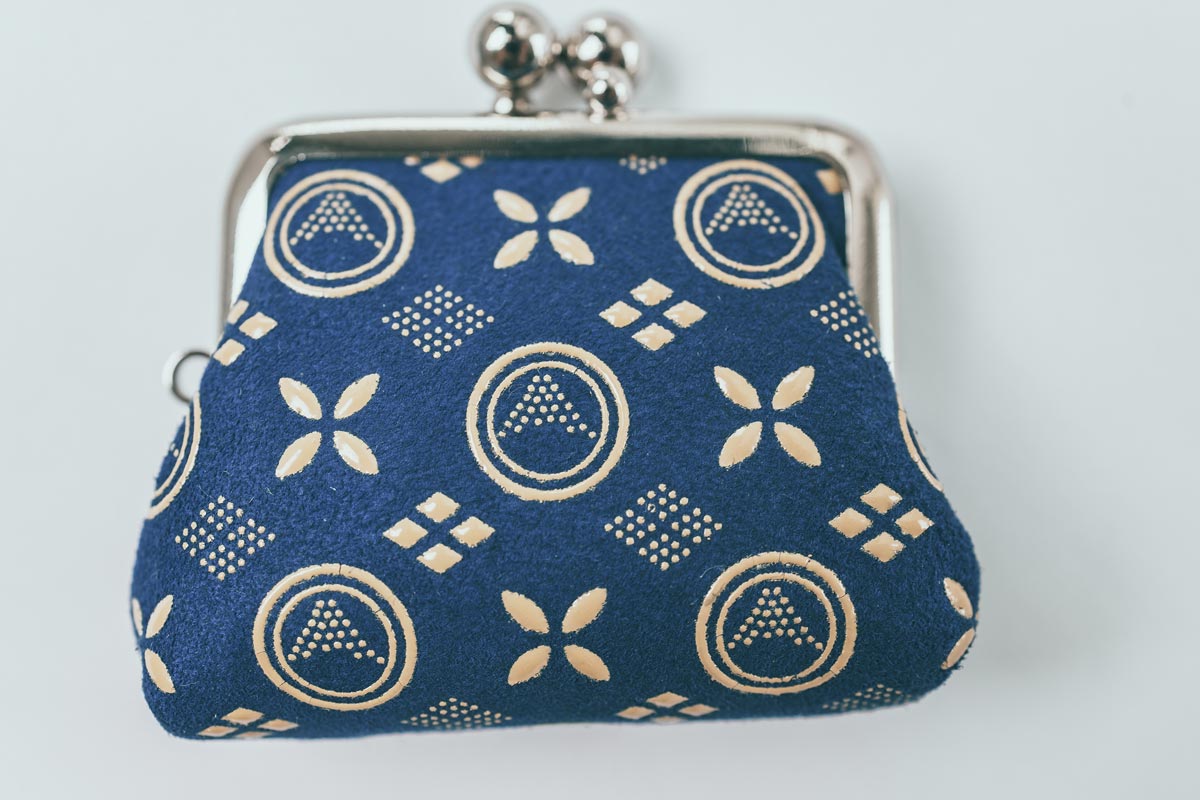 【印伝の山本】底つまみガマグチ