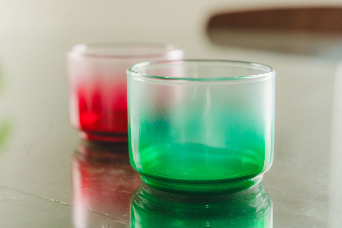 グラデーションに透ける炎に癒やされる