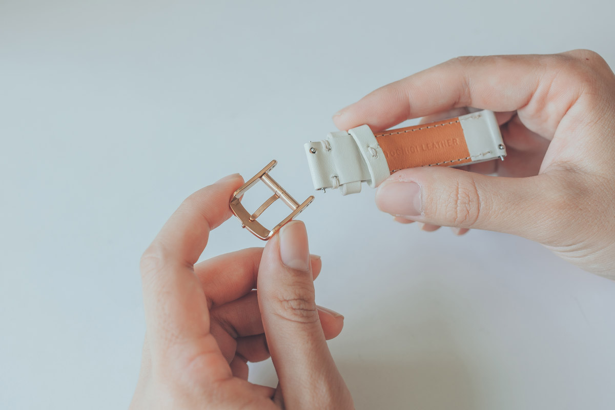 TPOに合わせ、簡単に着せ替えできるベルトと金具