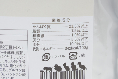 このこのごはん 成分表
