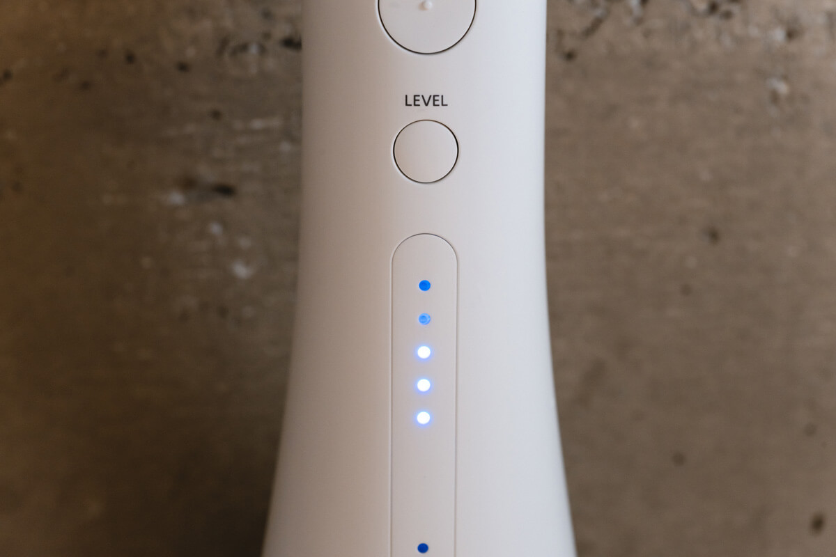 5段階の水圧調整で、水流を思いどおりにコントロール