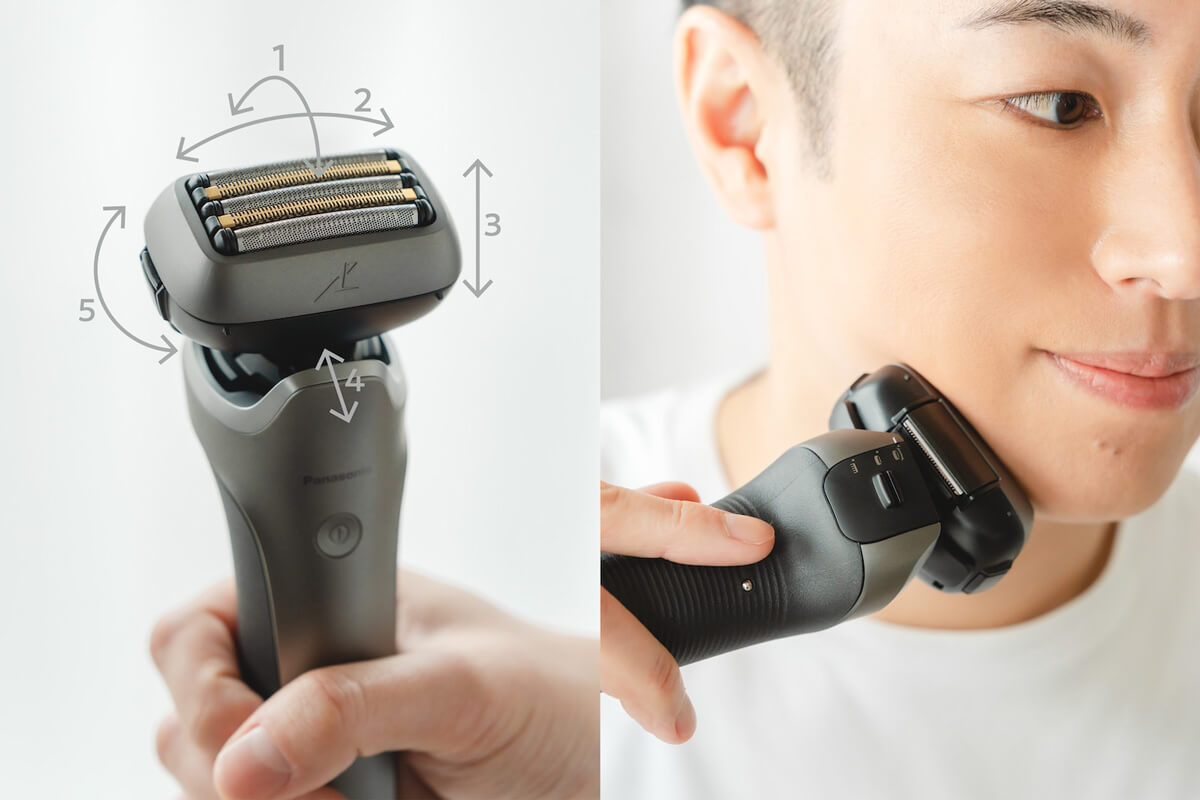 特徴3｜アゴ下の凹凸にフィットする「密着5Dヘッド」