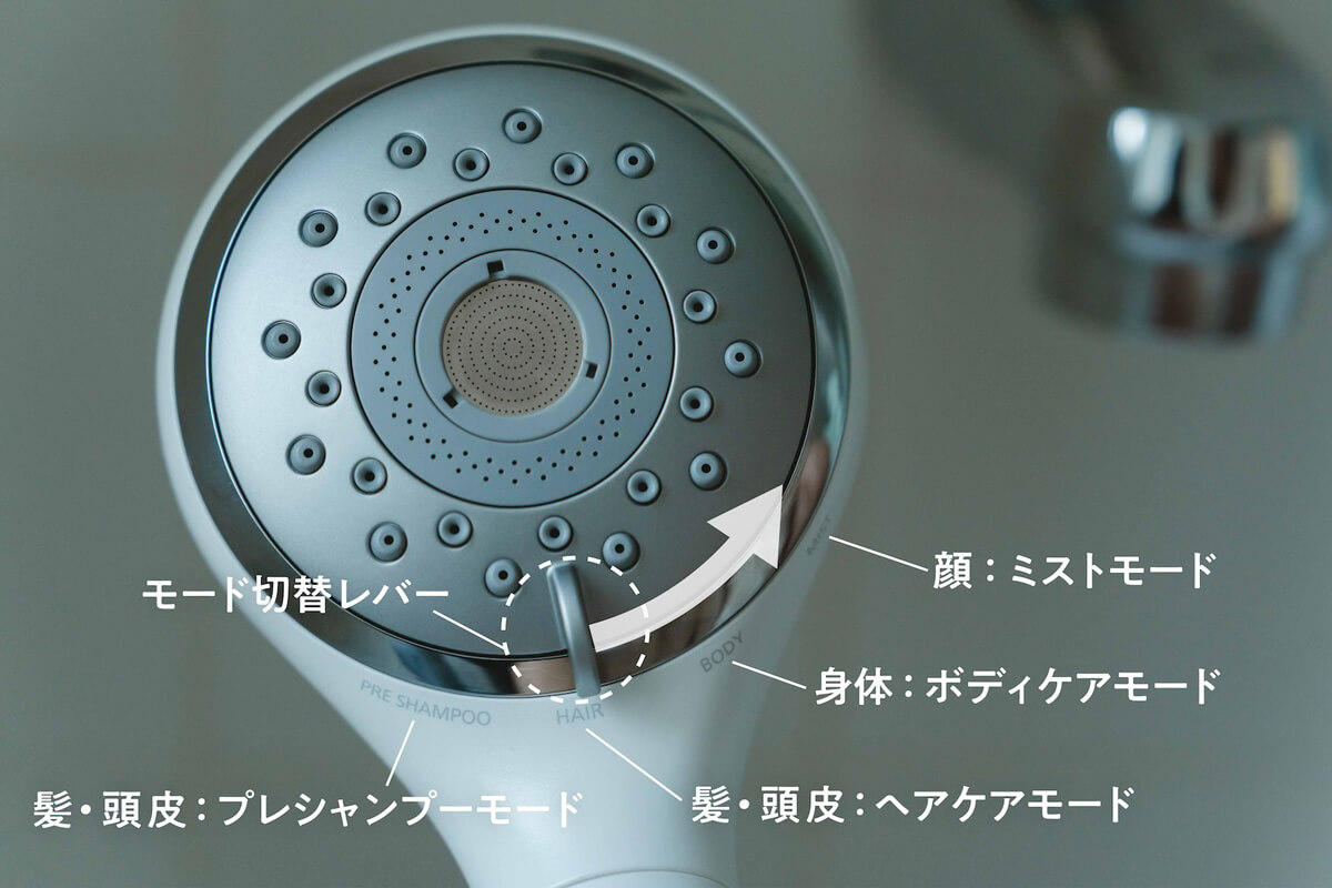 部位に合わせた水流でファインバブルを全身に届ける