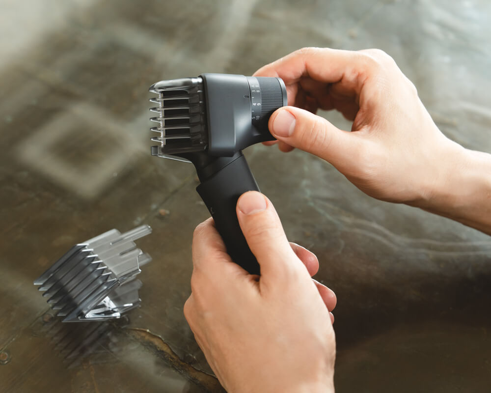 アタッチメントで長さを調整する