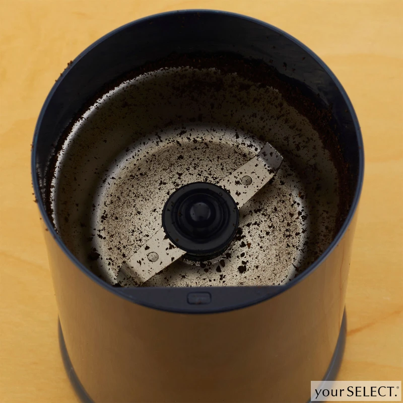 コーヒー豆を挽い後の粉の残り方